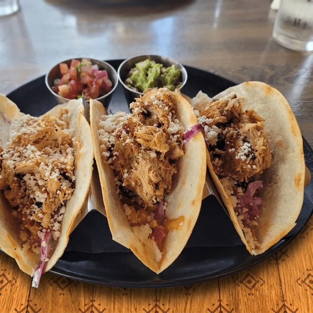 Tequila-Lime Chicken Tacos.
