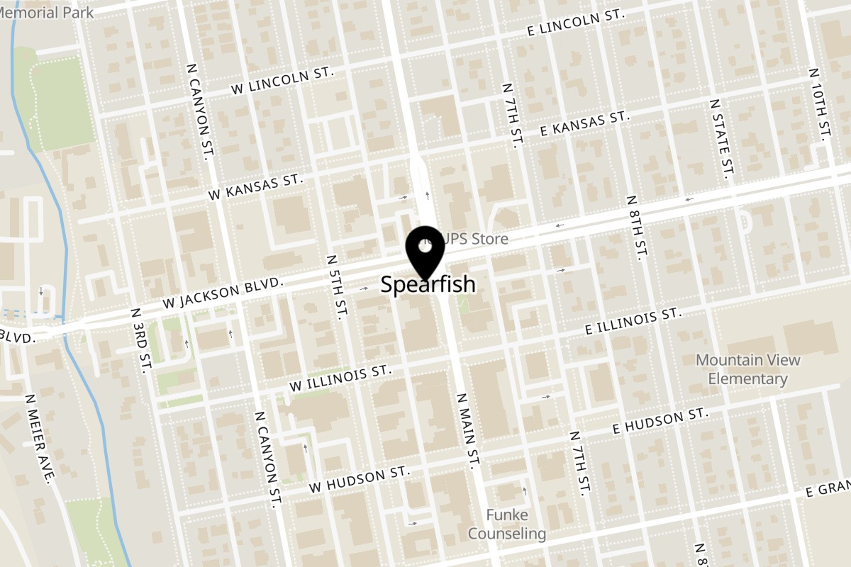 Map showing the location of REDwater Kitchen on 741 N Main St Ste 120 in Spearfish
